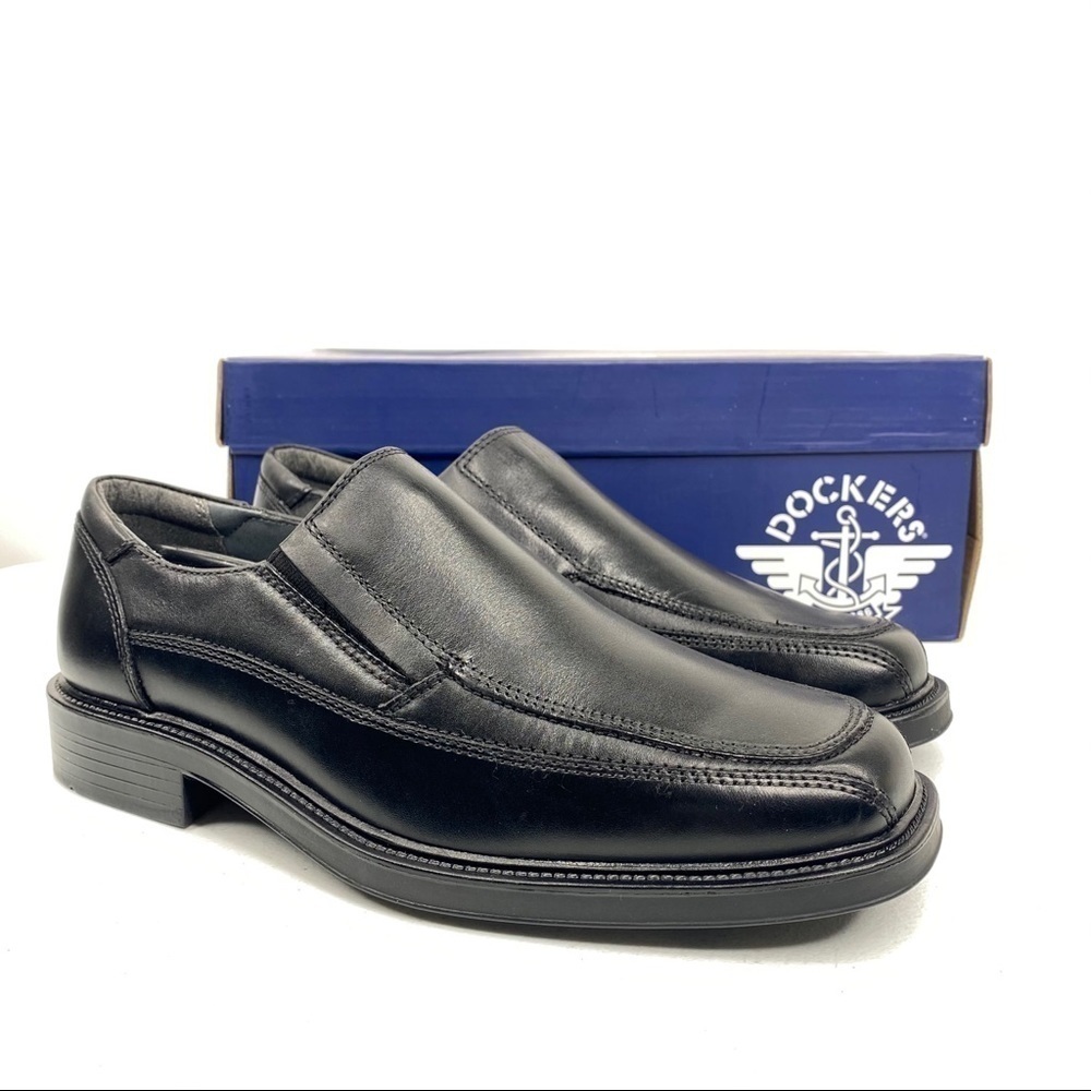 DOCKERS Proposal Black Leather Dress Shoes